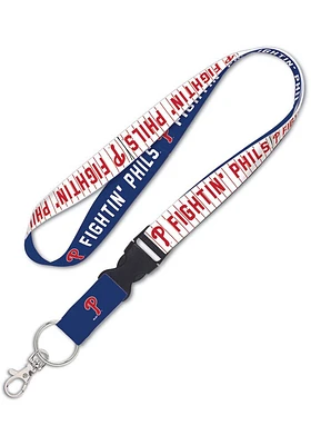 Philadelphia Phillies Slogan Lanyard - White