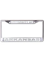 Arkansas Razorbacks Frosted Metallic License Plate Frame -