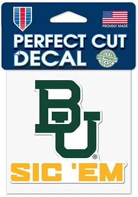 Baylor Bears Slogan Auto Decal - Green