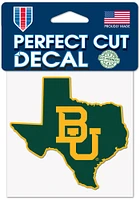Baylor Bears 4x4 State Shape Auto Decal - Green