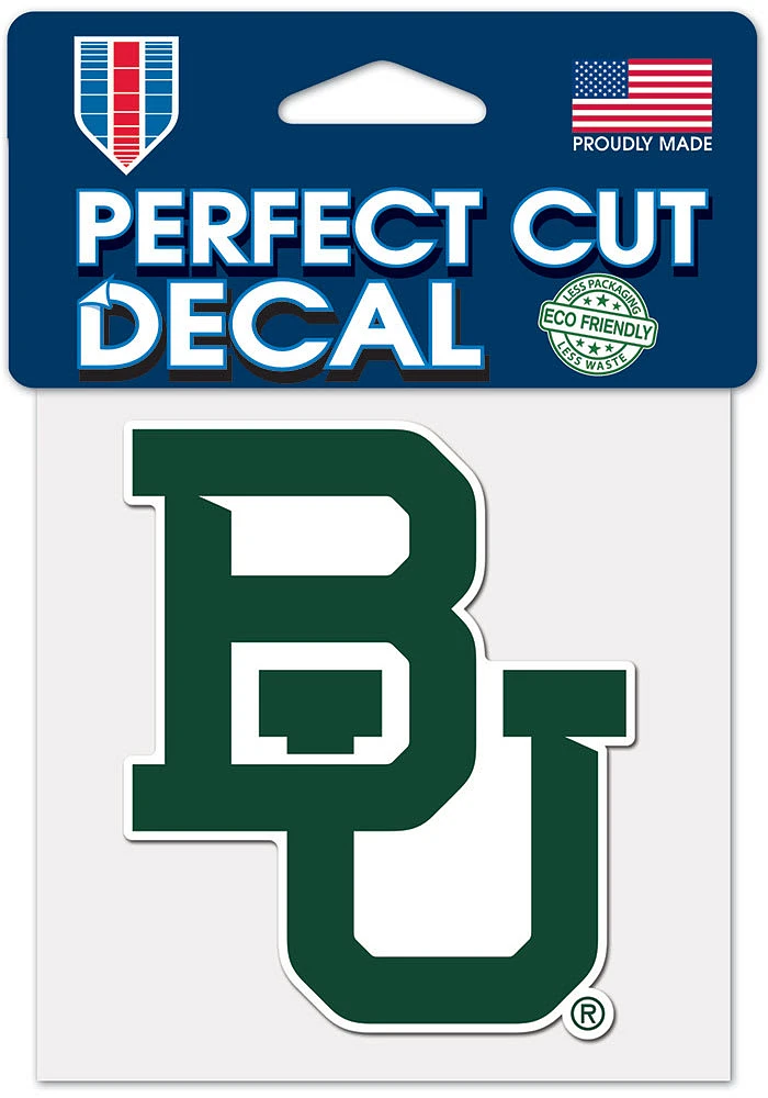 Baylor Bears 4x4 Auto Decal - Green