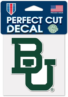 Baylor Bears 4x4 Auto Decal - Green
