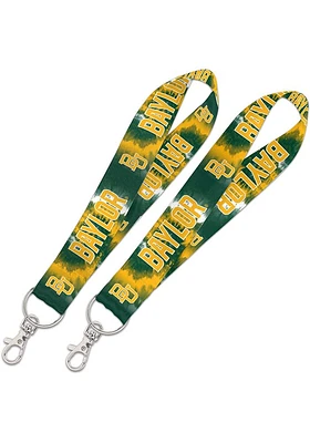 Baylor Bears Tie Dye Key Strap Lanyard - Green