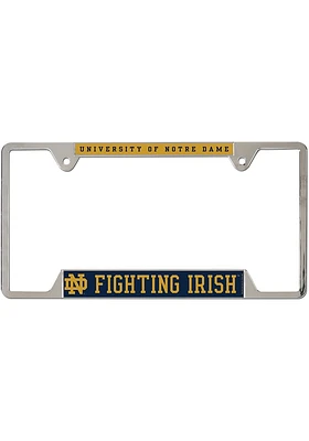 Notre Dame Fighting Irish Thin Metal Inlaid License Plate Frame - Navy Blue