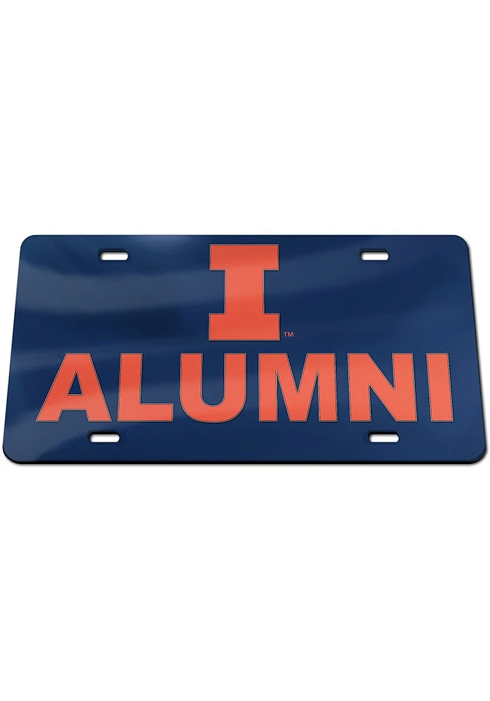 Illinois Fighting Illini Acrylic Car Accessory License Plate