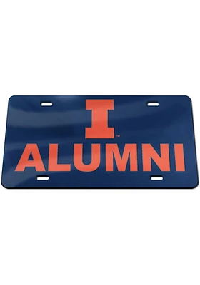 Illinois Fighting Illini  Acrylic Car Accessory License Plate