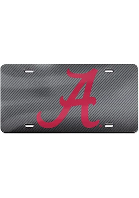 Alabama Crimson Tide  Carbon Fiber Car Accessory License Plate