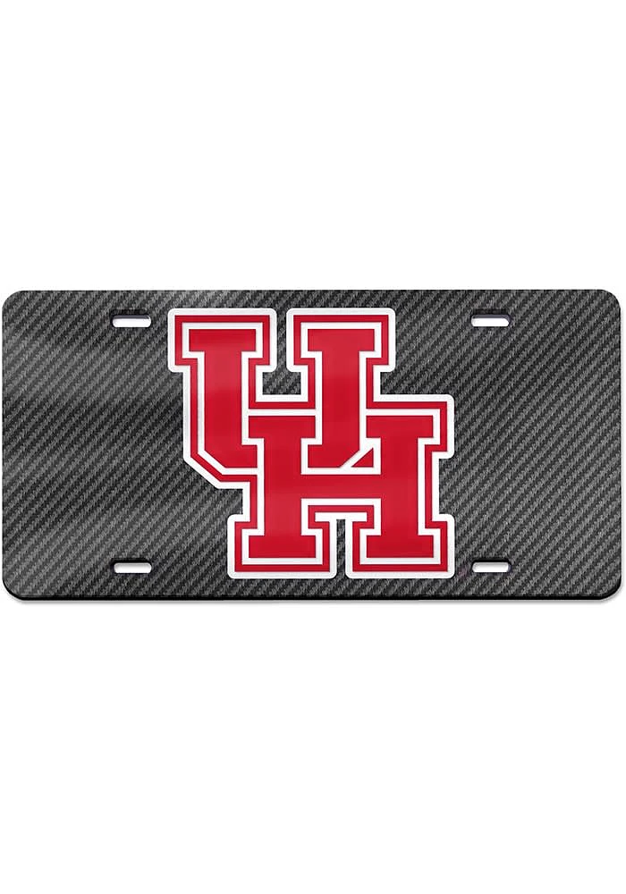 Houston Cougars Carbon Fiber Car Accessory License Plate