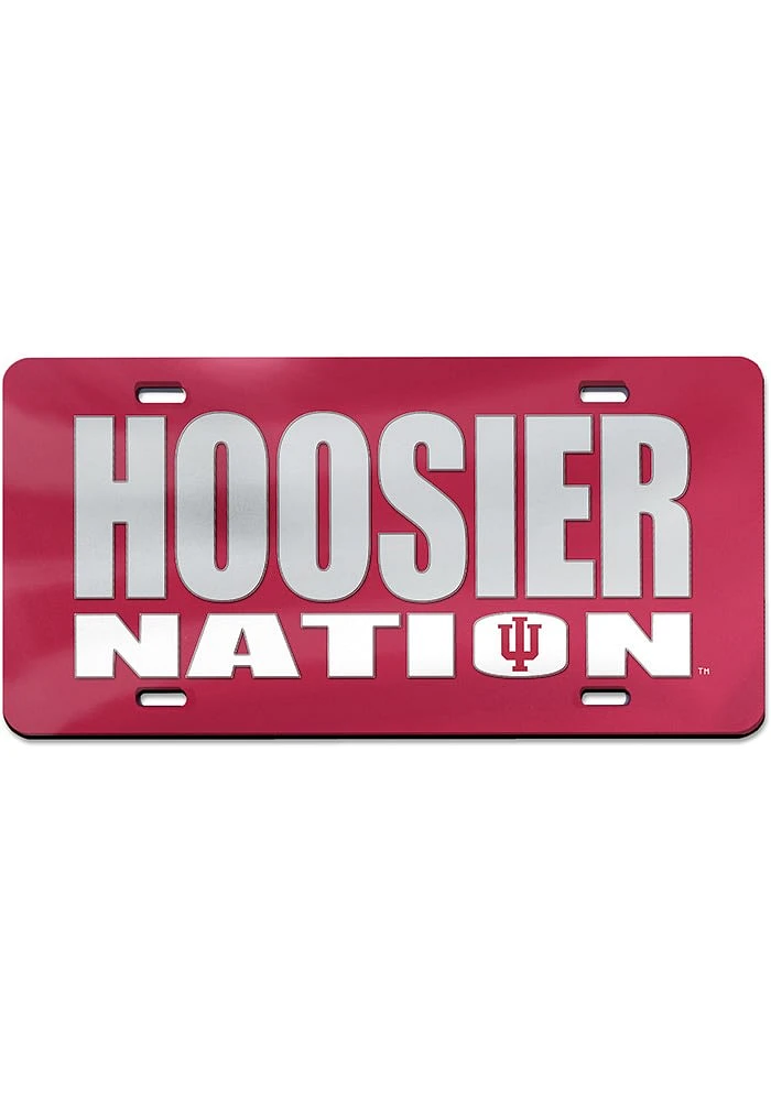 Indiana Hoosiers Acrylic Car Accessory License Plate