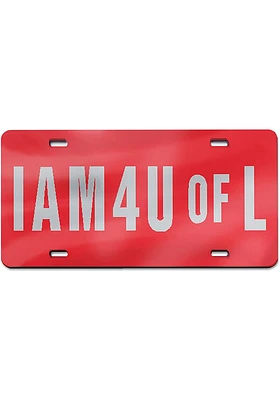 Louisville Cardinals  Acrylic Car Accessory License Plate