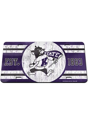 K-State Wildcats  Vintage Acrylic Car Accessory License Plate