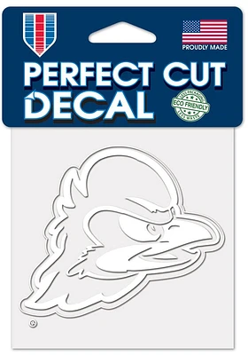 Delaware Fightin' Blue Hens White 4x4 Auto Decal - White