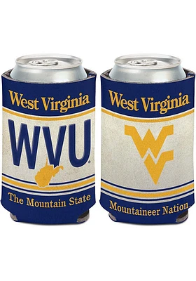 West Virginia Mountaineers State Plate Coolie