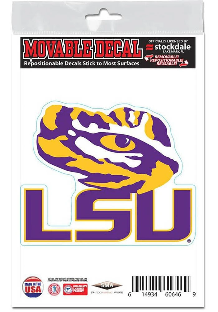 LSU Tigers 4X5 Auto Design Auto Decal - Purple