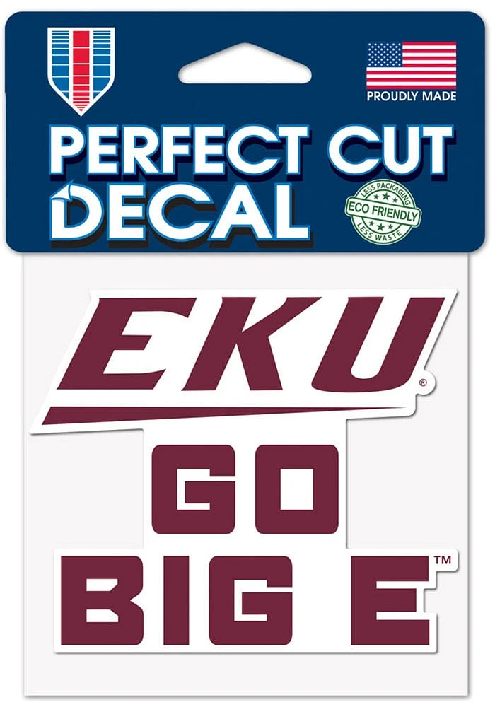 Eastern Kentucky Colonels 4x4 Slogan Auto Decal - Maroon
