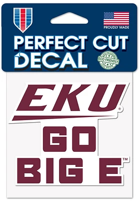 Eastern Kentucky Colonels 4x4 Slogan Auto Decal - Maroon
