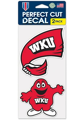 Western Kentucky Hilltoppers 2pk Auto Decal - Red