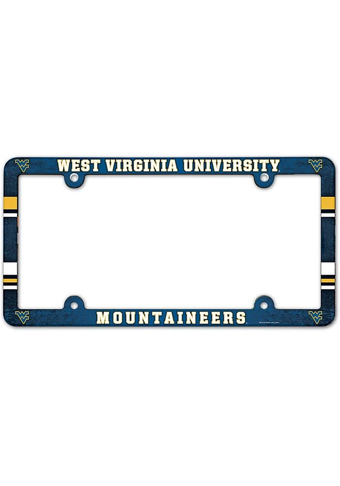 West Virginia Mountaineers Plastic License Plate Frame - Navy Blue