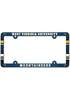 West Virginia Mountaineers Plastic License Plate Frame - Navy Blue