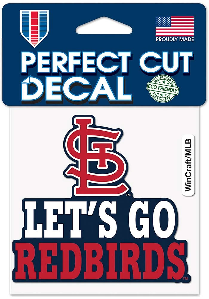 St Louis Cardinals 4x4 Slogan Auto Decal - Red