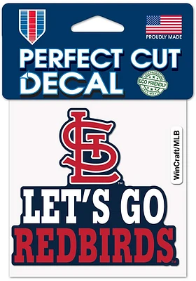St Louis Cardinals 4x4 Slogan Auto Decal - Red