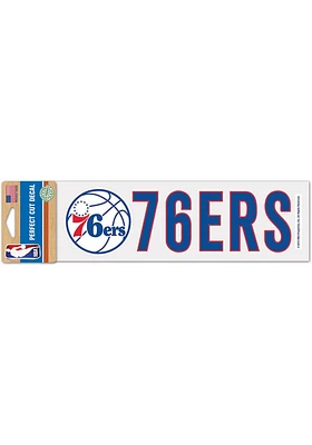 Philadelphia 76ers 3x10 Decal Auto Decal - Red