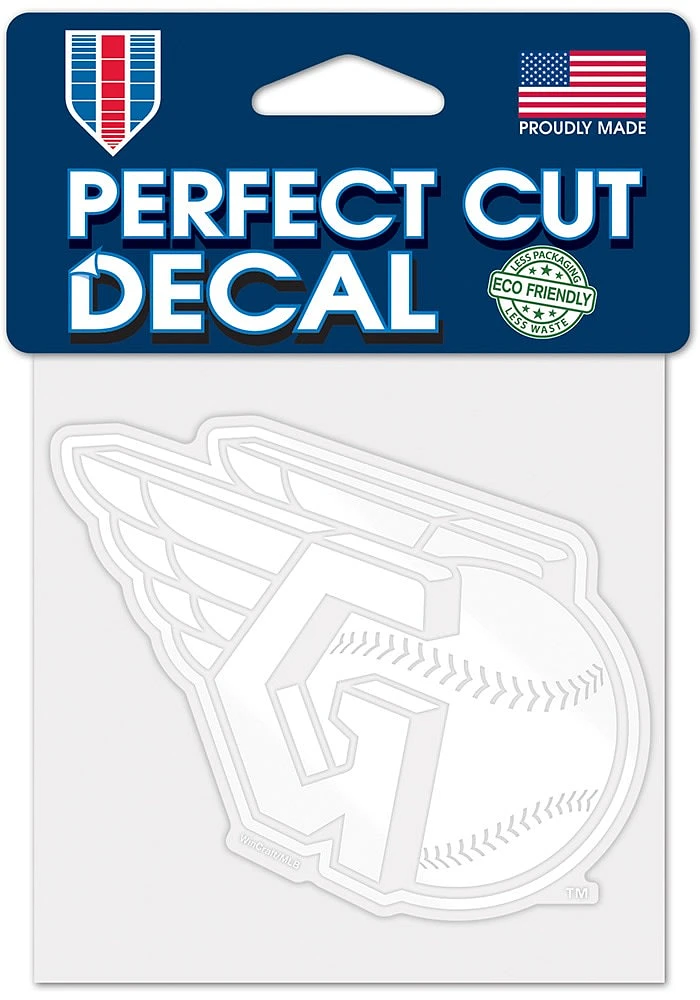 Cleveland Guardians 4x4 White Auto Decal - Navy Blue