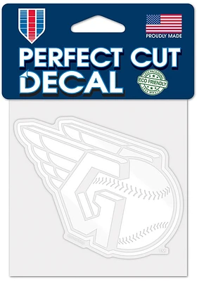 Cleveland Guardians 4x4 White Auto Decal - Navy Blue