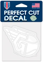 Cleveland Guardians 4x4 White Auto Decal - Navy Blue