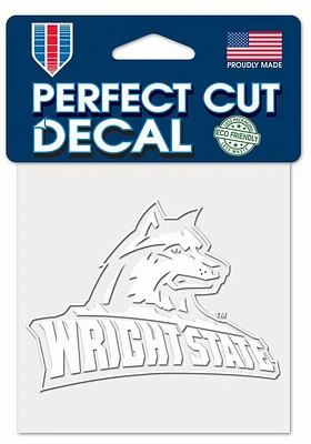 Wright State Raiders 4x4 White Auto Decal - Green