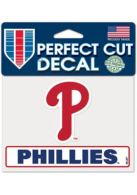 Philadelphia Phillies 4x5 Colored Auto Decal - Red