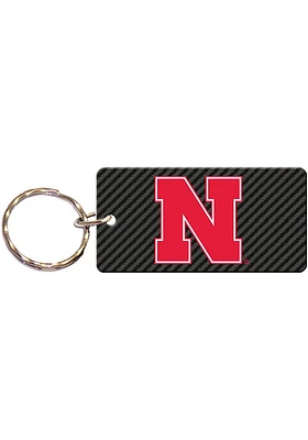 Nebraska Cornhuskers Carbon Keychain - Red