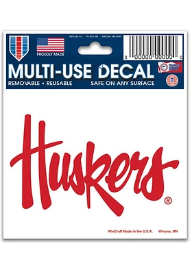Nebraska Cornhuskers 5x7 Auto Decal - Red