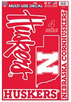 Nebraska Cornhuskers 11x17 multi use Auto Decal - Red