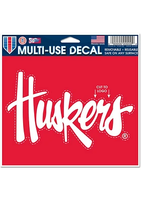 Nebraska Cornhuskers 5x6 multi use Auto Decal - Red