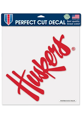 Nebraska Cornhuskers 12x12 Auto Decal - Red