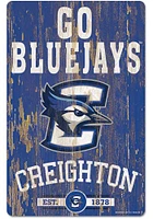 Creighton Bluejays 11x17 Wood Sign - Blue