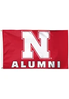 Nebraska Cornhuskers alumni Silk Screen Grommet Flag - Red