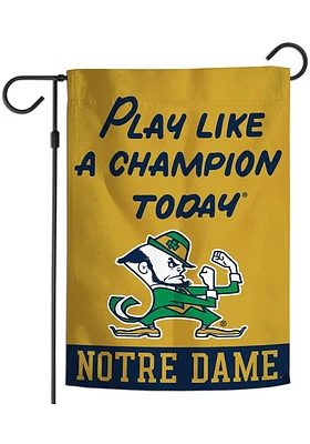 Notre Dame Fighting Irish Play Like a Champion 12 x 18 inch Garden Flag - Gold