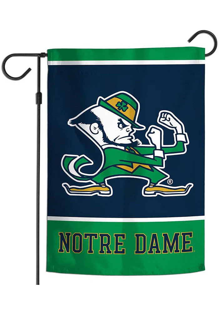 Notre Dame Fighting Irish Leprechaun 12 x 18 Inch Garden Flag - Green