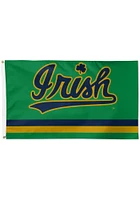 Notre Dame Fighting Irish Team Edition 3x5 Ft Silk Screen Grommet Flag - Green