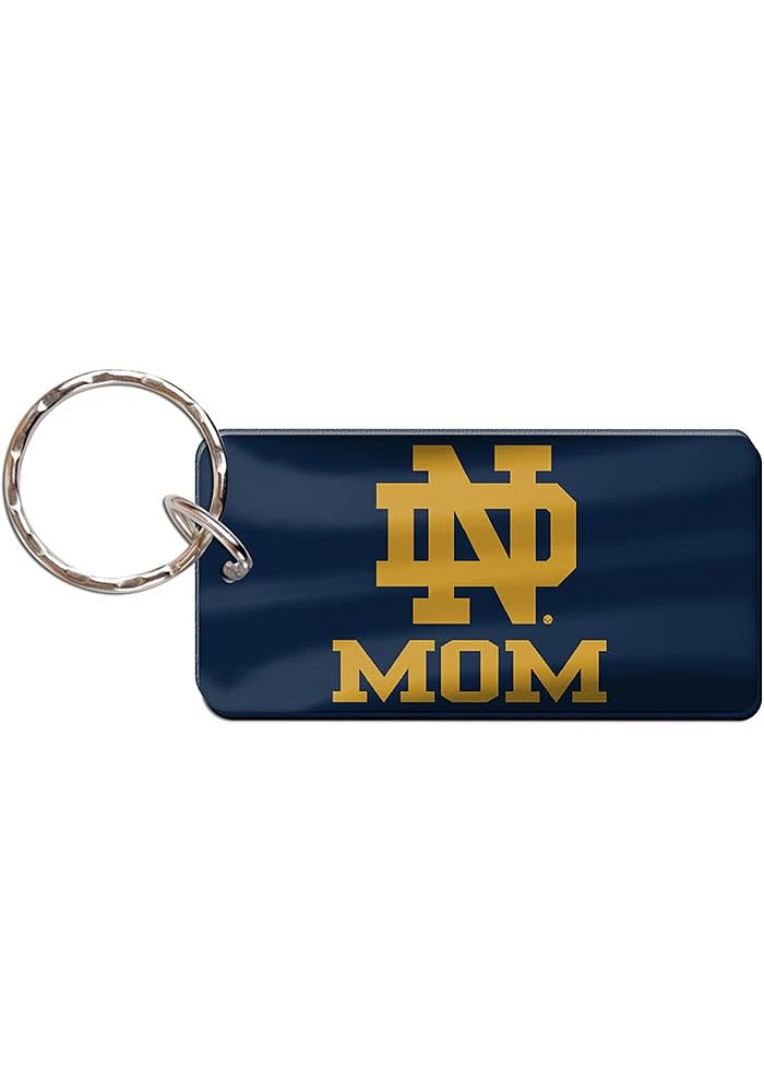 Notre Dame Fighting Irish Mom Keychain - Navy Blue