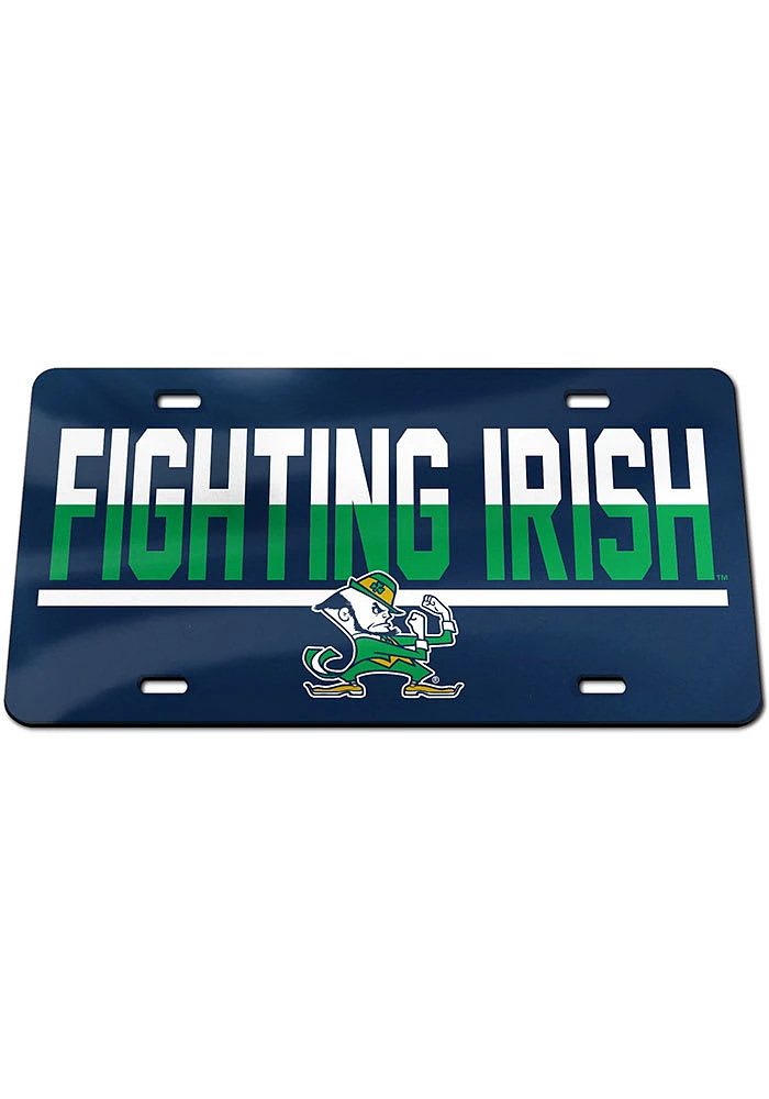 Notre Dame Fighting Irish Navy Blue Duo Acrylic Car Accessory License Plate