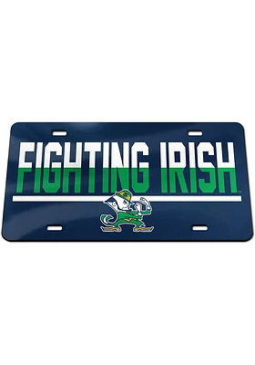 Notre Dame Fighting Irish Navy Blue Duo Acrylic Car Accessory License Plate