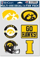 Iowa Hawkeyes 6pk Fan Auto Decal - Gold