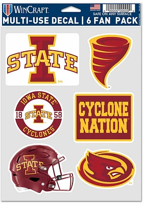 Iowa State Cyclones 6pk Fan Auto Decal - Cardinal