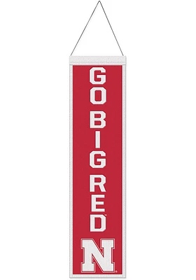 Nebraska Cornhuskers 8x32 Slogan Banner - Red