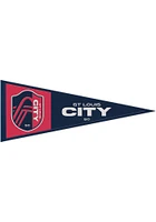 St Louis City SC 13x32 Primary Pennant - Red