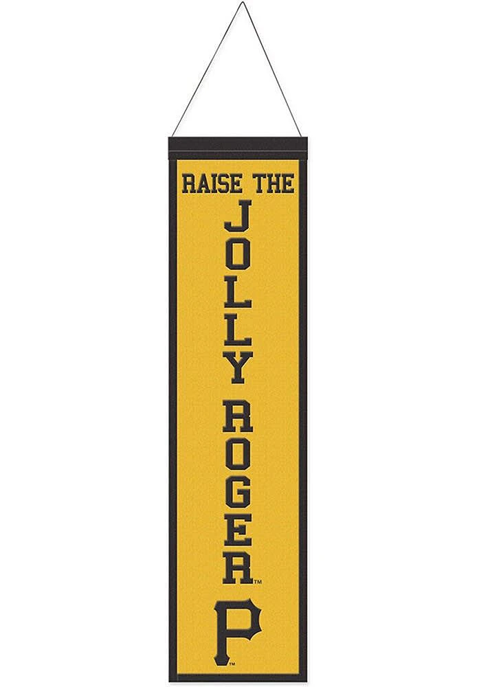 Pittsburgh Pirates 8x32 Slogan Banner - Black