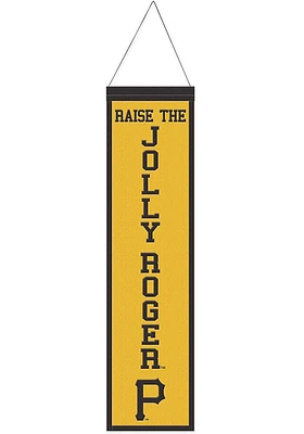 Pittsburgh Pirates 8x32 Slogan Banner - Black